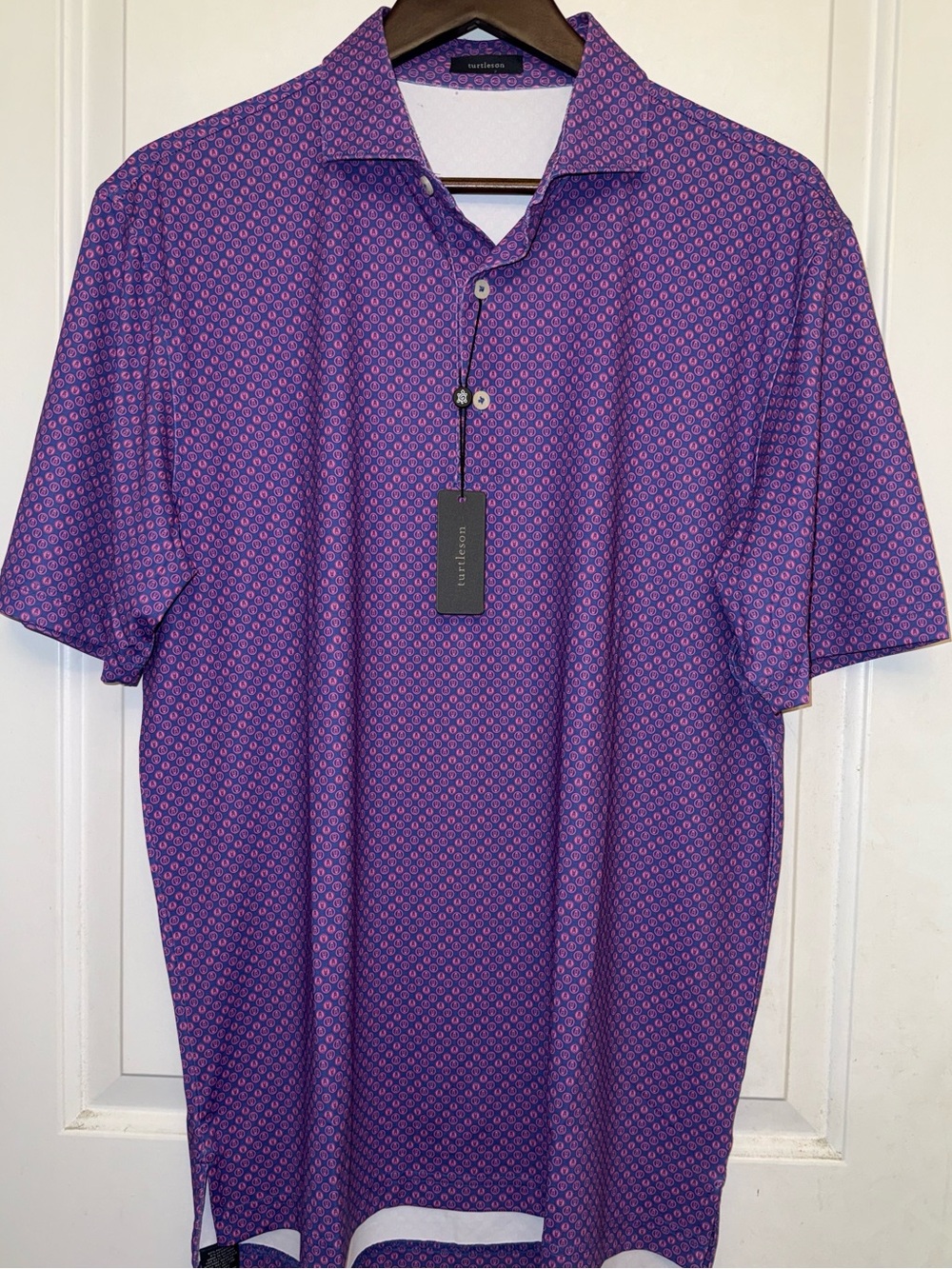 🐢 Turtleston NWT “Brew” Performance Polo in “Royal Rose”